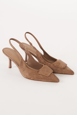 Slingback pumps suede khaki - Chloe