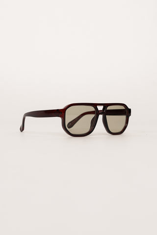 Retro Sonnenbrille Damen Bordeaux - Rikky