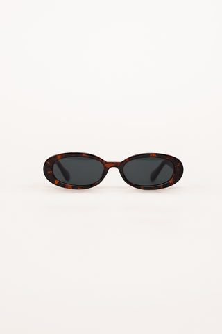 Oval retro small burgundy sunglasses - Ziv