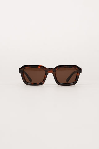 Brown retro tortoiseshell sunglasses for women - Hannah