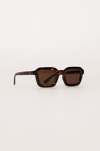 Braune Retro-Sonnenbrille im Schildpatt-Look für Damen - Hannah