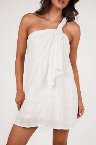 Mini jurkje one shoulder wit - Naomi