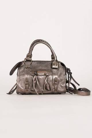 Leather slouchy handbag bronze - Bailey