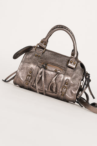 Lederne Slouchy Handtasche Bronze - Bailey