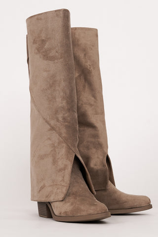 Cowboy boots suede beige - Bibi