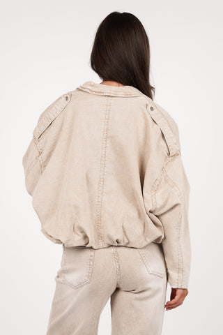 Denim jacket wijd beige - Livy