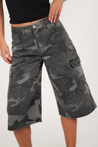 Bermuda short dames camouflage print - Hayley