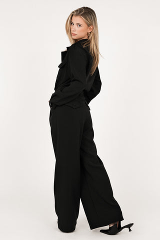 Petite black cargo jumpsuit - Lume