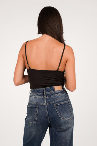 Basic top met cups bruin - Olina