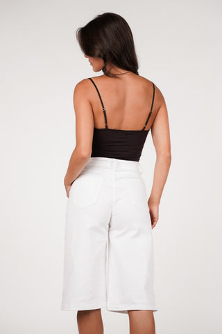 Denim jort dames wit - Almira