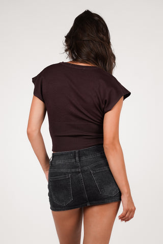Short sleeve top white - Elodie