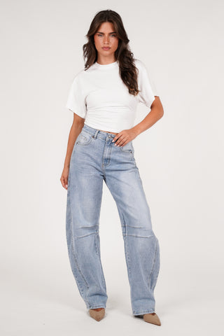Balloon fit jeans light blue - Elenor