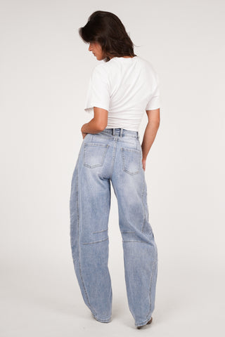 Balloon fit jeans light blue - Elenor