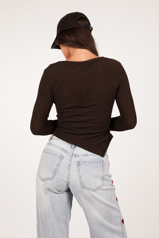 Asymmetrische top bruin - Marlow