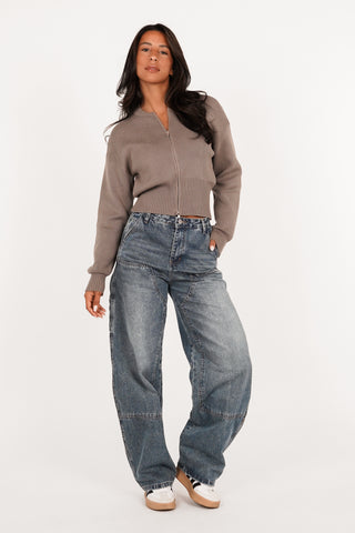 Ballon-Jeans mit Acid-Wash-Waschung - Deya