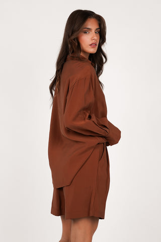 Oversized losvallende blouse rusty - Polly
