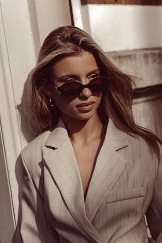 Round sunglasses tortoise brown - Belle