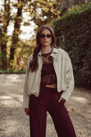 Denim jacket wijd beige - Livy
