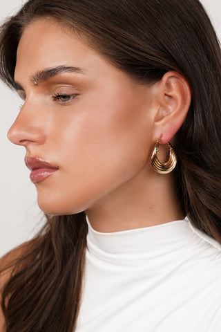 Statement oorbellen twist goud - Audrey