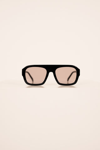 Retro-Pilotenbrille schwarz - Phoebe