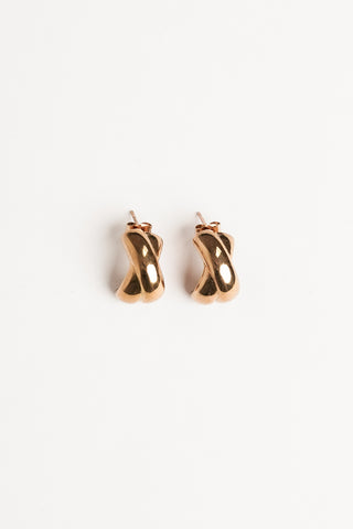 Earrings crossed gold - Claris