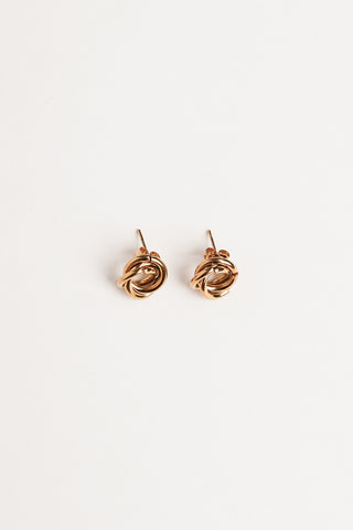 Runde Twist-Ohrringe Gold - Alira