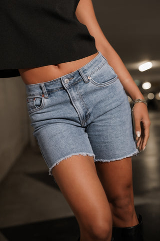 Denim shorts mid-waist blue - Macy