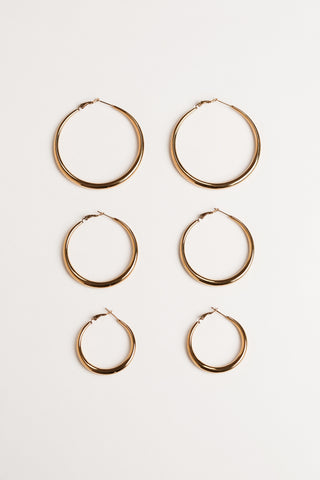 Basic Creolen Gold klein - Flora