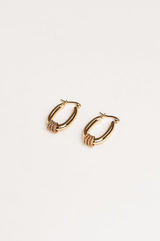 Ovale Ohrringe Gold groß – Lucille
