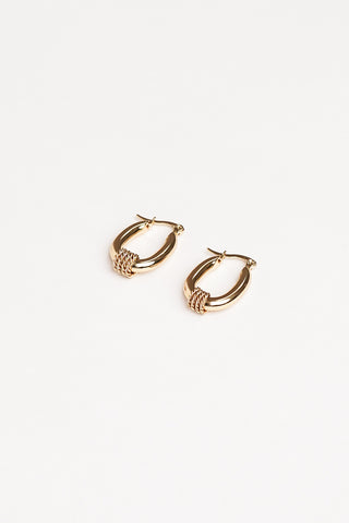 Ovale Ohrringe Gold mittel – Lucille