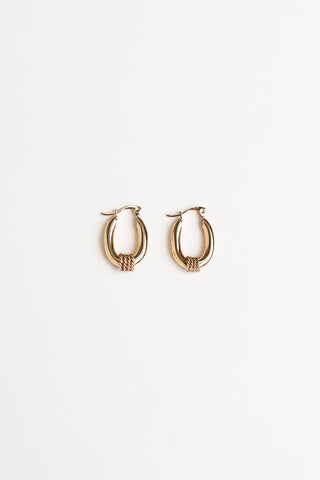 Oval Earrings Gold Medium - Lucille