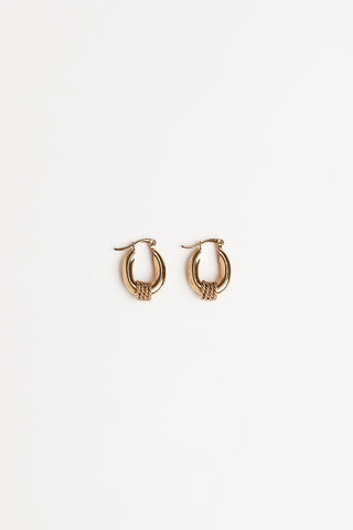 Oval earrings gold small - Lucille