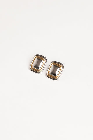 Quadratischer Ohrring Silber/Gold - Valera