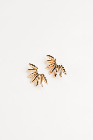 Flower earrings gold - Tatiana