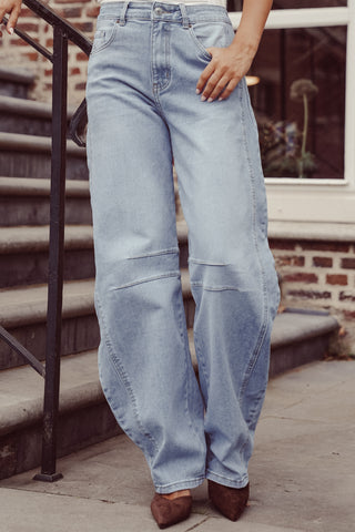 Balloon fit jeans light blue - Elenor