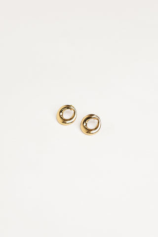 Ohrringe Gold rund organisch – Novelle