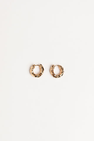 Earrings gold texture - Louise