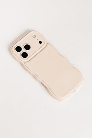 Phone case iPhone wavy beige - Kaya