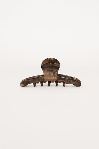 Hair clip small thin marble brown - Bodie