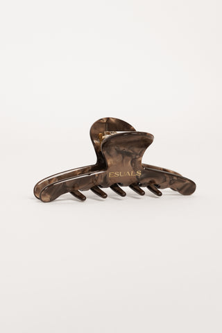 Hair clip small thin marble brown - Bodie