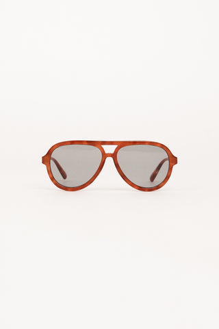 Aviator sunglasses orange with light lenses - Maureen