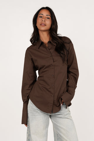 Fitted blouse women brown - Cylene