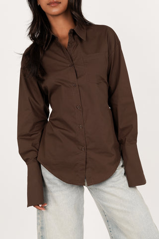 Fitted blouse women brown - Cylene