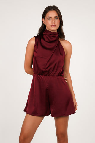 Satin-Jumpsuit mit Neckholder-Ausschnitt, grün - Trix