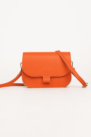 Umhängetasche Leder orange - Ellis