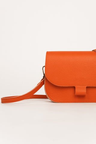 Umhängetasche Leder orange - Ellis