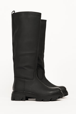 Tall boots matte black - Delia