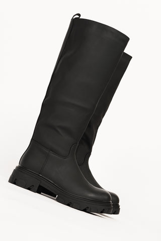 Tall boots matte black - Delia