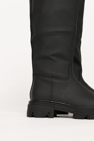 Tall boots matte black - Delia