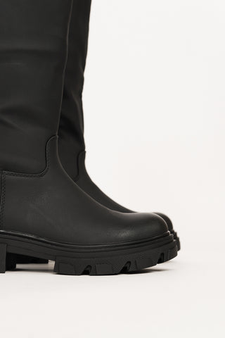Tall boots matte black - Delia